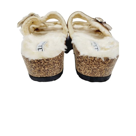 CL By laundry brown Furry corky Sandals slide euro 39 - Picture 8 of 9
